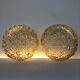 2 snail wall lamps amber glass by Helena Tynell 1960