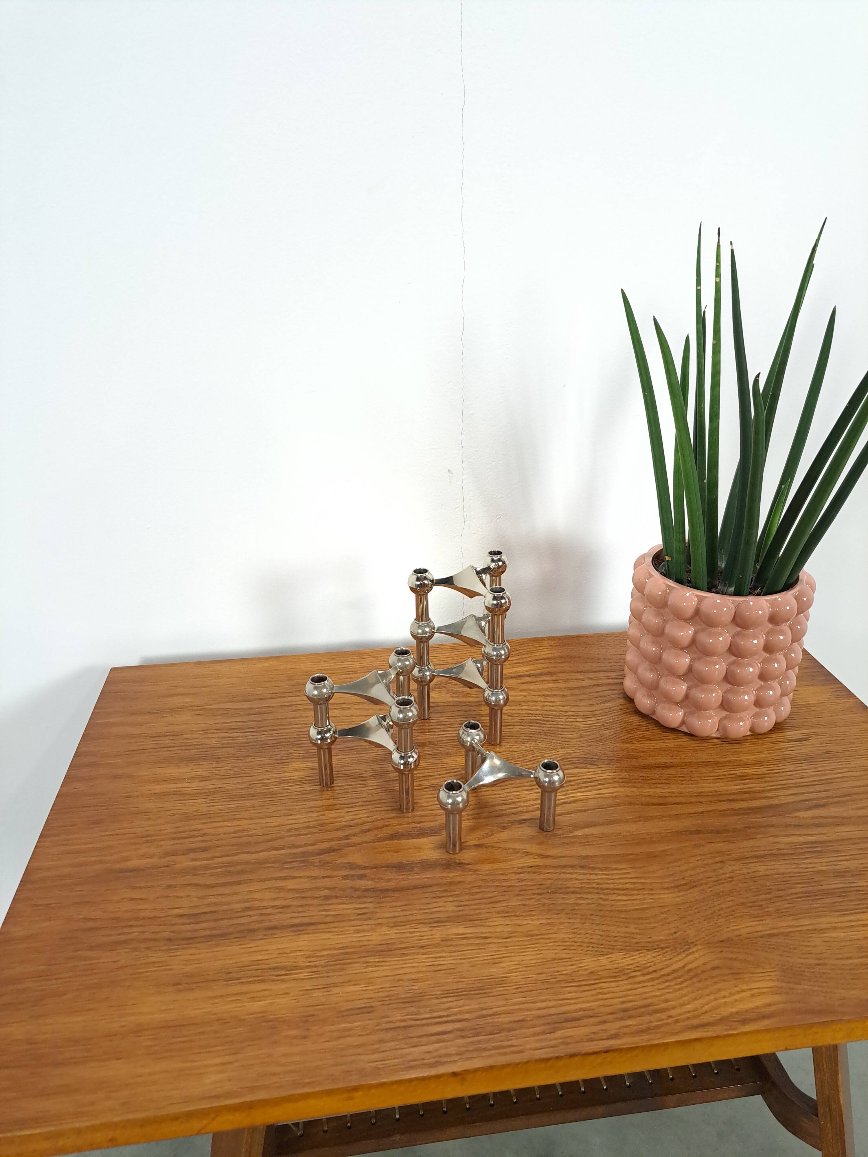 Design Nagel Stoff set kandelaren vintage