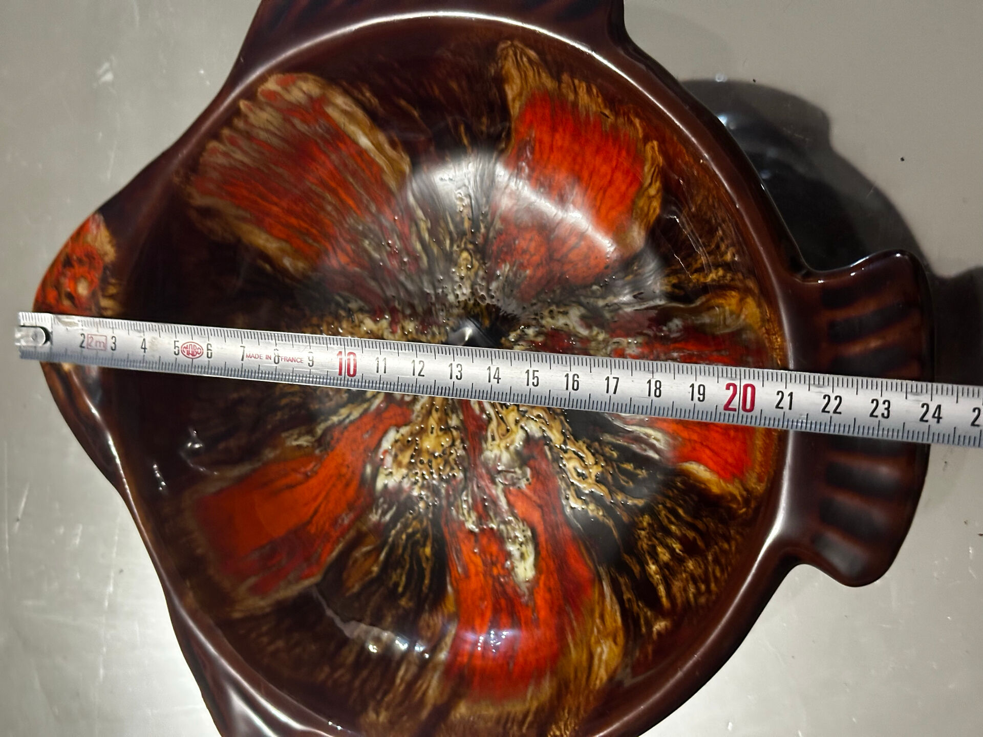 3 vintage Bouillabaisse plates signed Marius Giuge - Vallauris