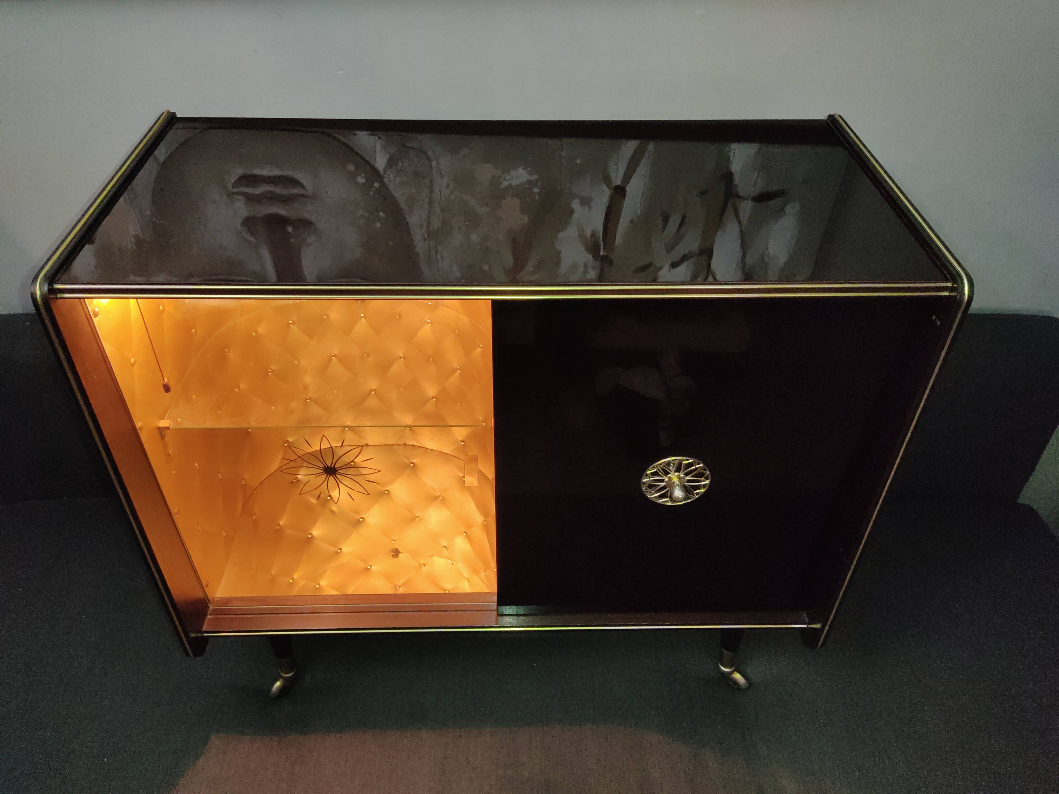 Vintage bar furniture 1950 on wheels