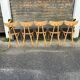 (Lot) 5 chaises modèle Banane estampillées Lutherma (Restaurées)
