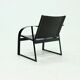 Post Modern Saddle Leather and Steel Lounge Chair 1980s