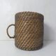 old woven straw stool