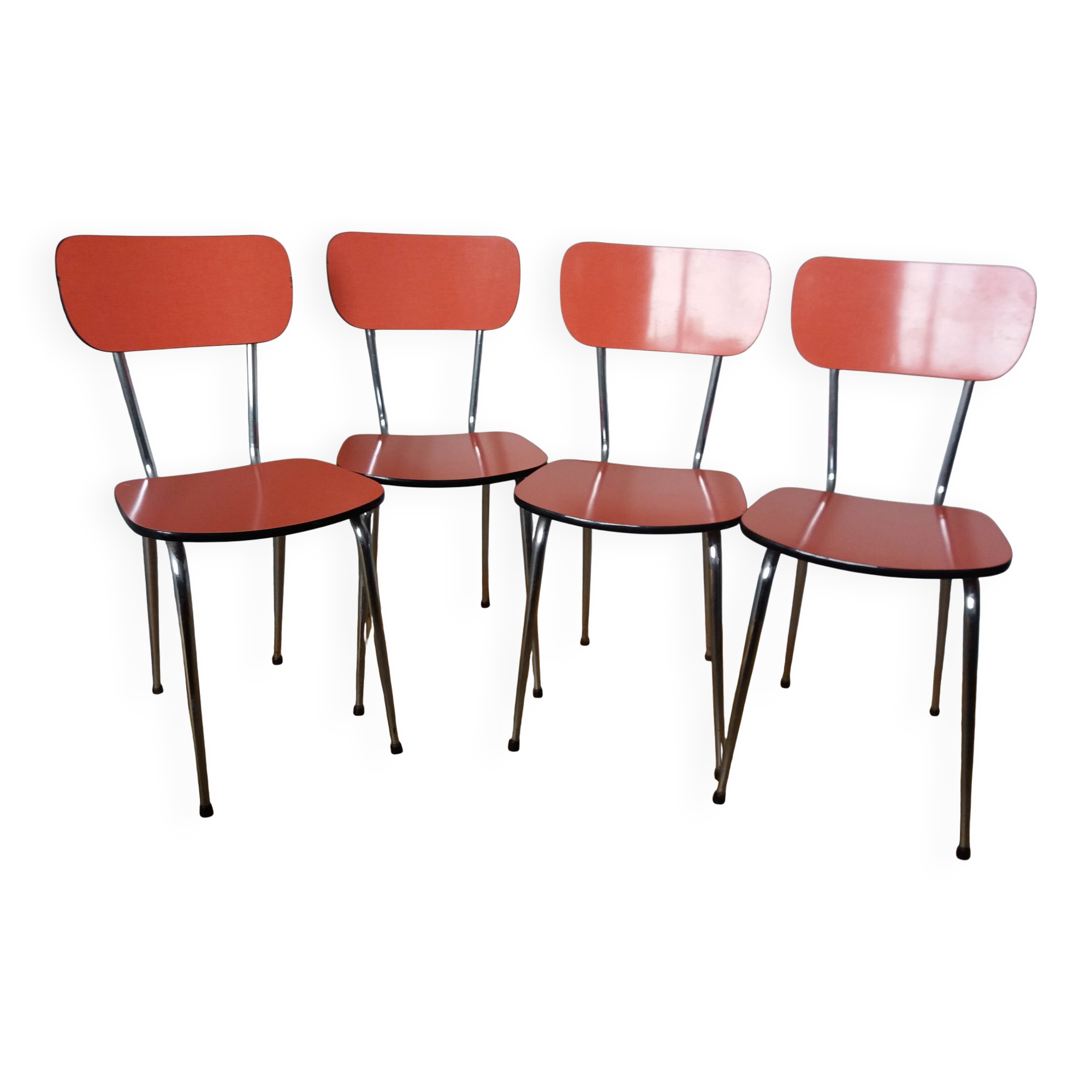 Chairs in formica and chrome metal