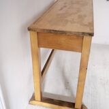 Beech desk or console from around 1930.