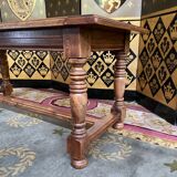 Rustic coffee table in solid walnut