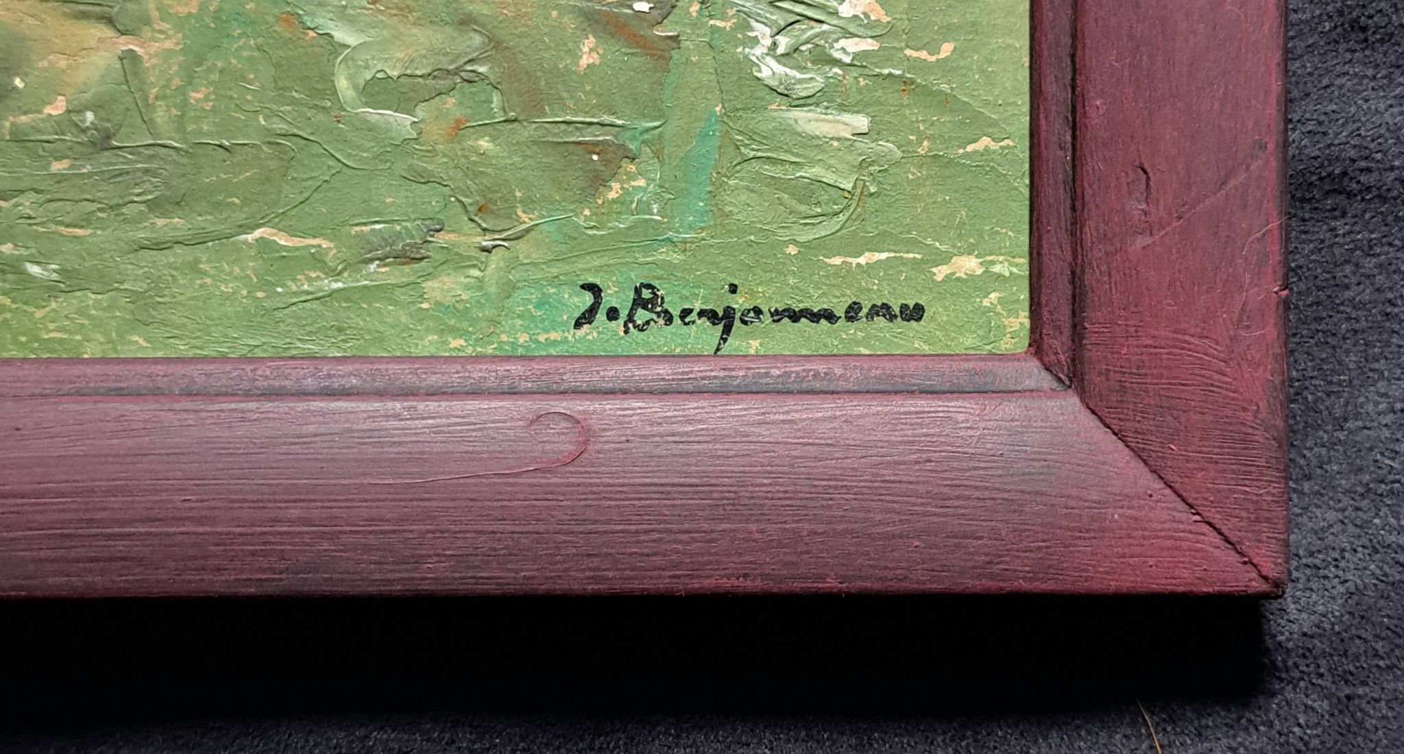 Paire de tableaux post-impressionnistes signés BERJONNEAU, huile sur carton