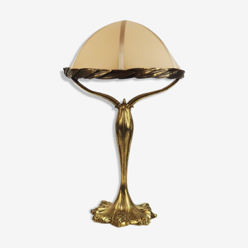 Bronze art nouveau lamp