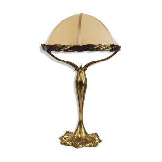 Bronze art nouveau lamp