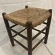 Tabouret en paille vintage