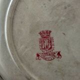 Flat salad bowl Terre de Fer Gien Model Chantecler Red Coq