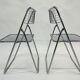 Set of four chrome folding chairs by Niels Gammelgaard for Ikea 1970