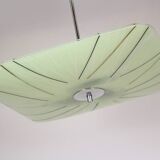 Mid-Century Czech Glass Pendant Lamps with Colorful Decor, 1970s, Set of 6