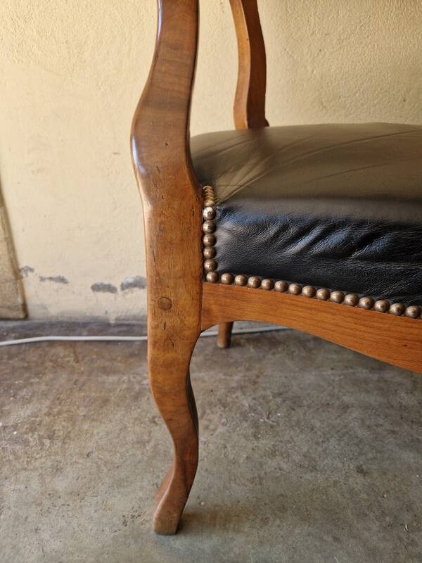 Louis Philippe period desk chair, circa 1840 - Molded wood