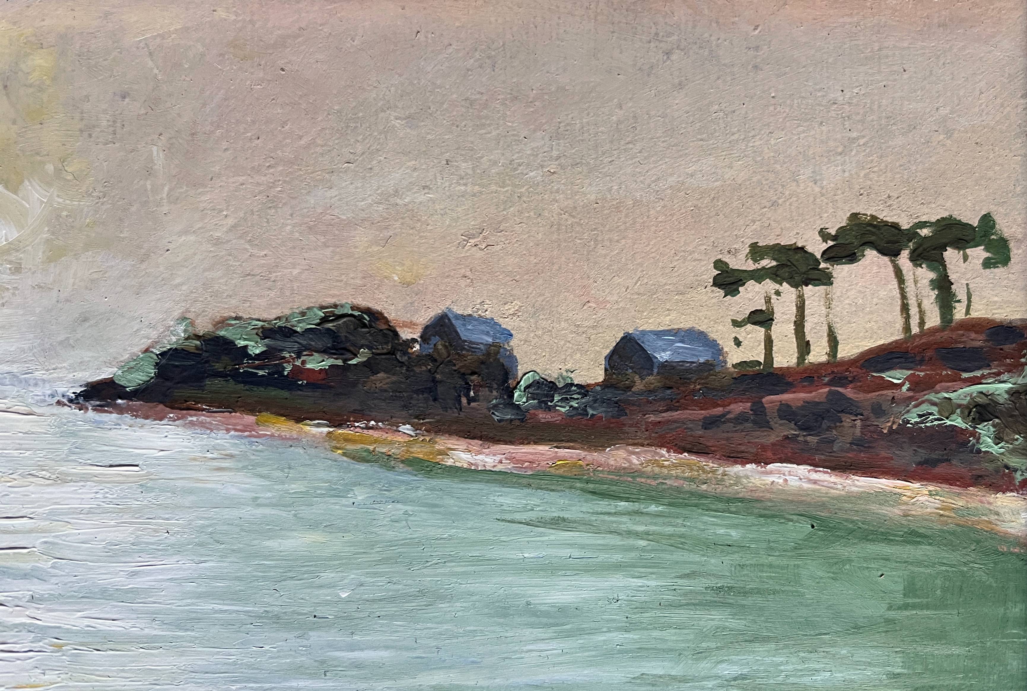 Marine painting "A corner of Brittany" + frame