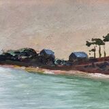 Tableau HSP Marine "Un coin de Bretagne" + cadre