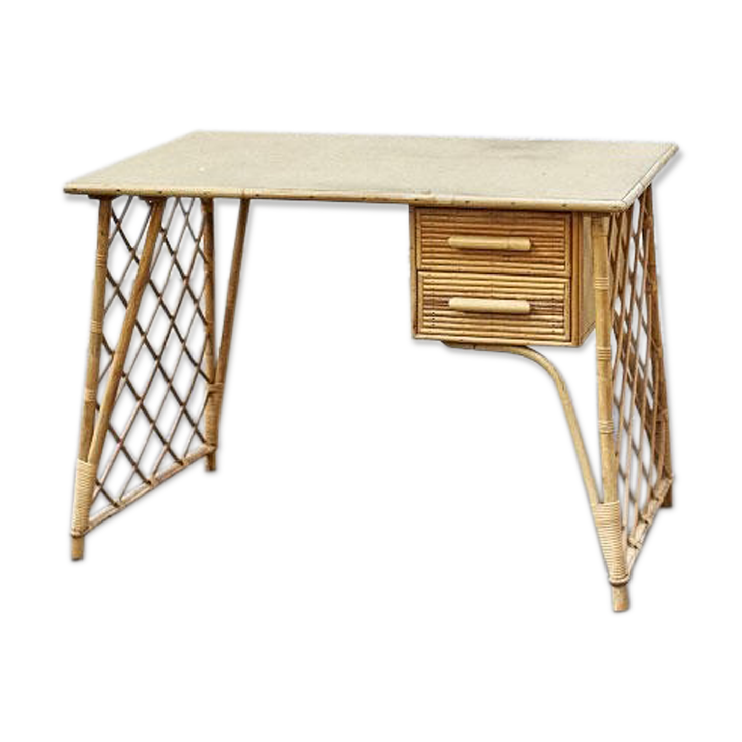 Rattan desk