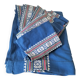 Large tablecloth and 11 vintage Basque indigo blue napkins