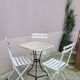 Parisian bistro pedestal table in antique marble