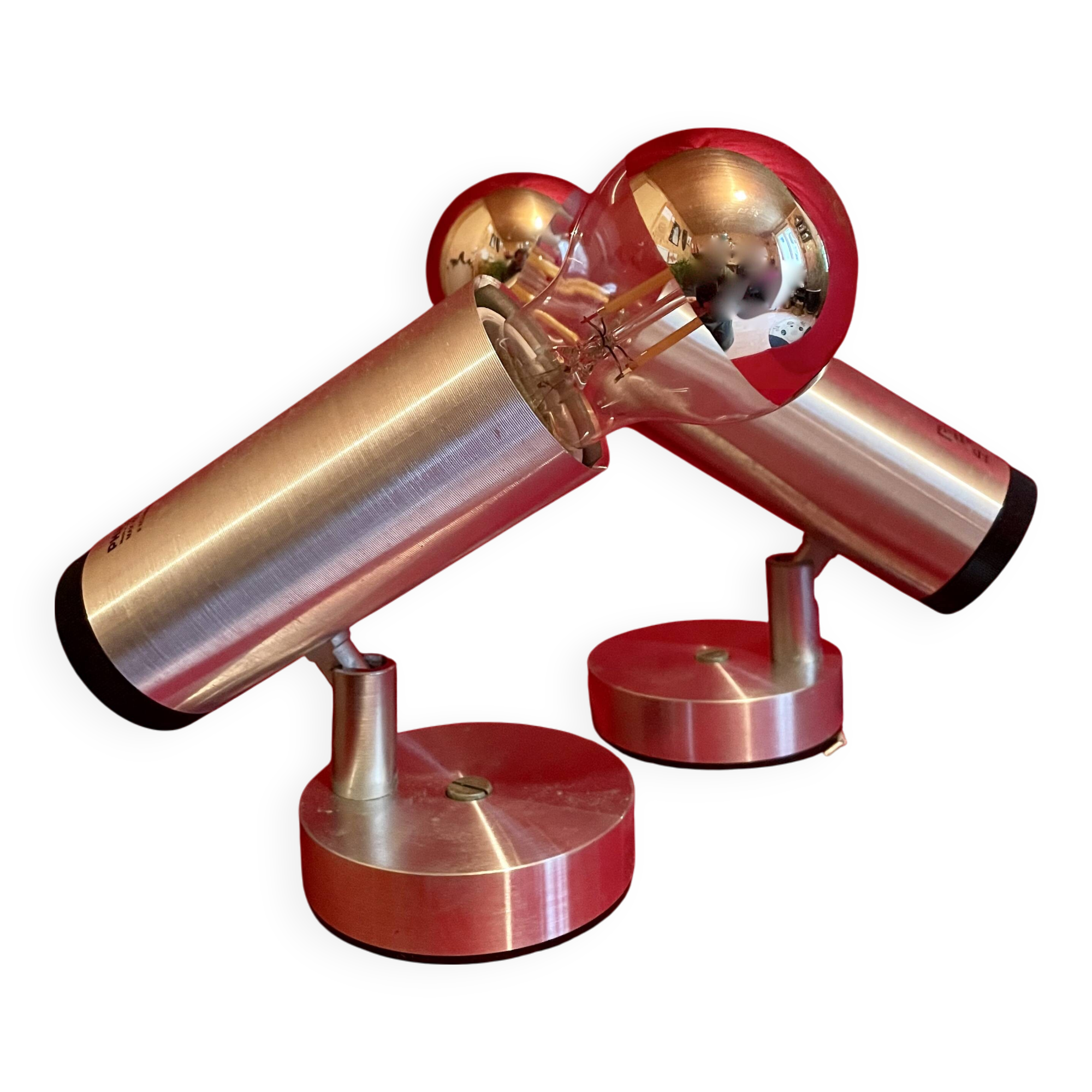 Pair of spotlights, wall lights, "Phillips" Dutch manufacture, from the 70s