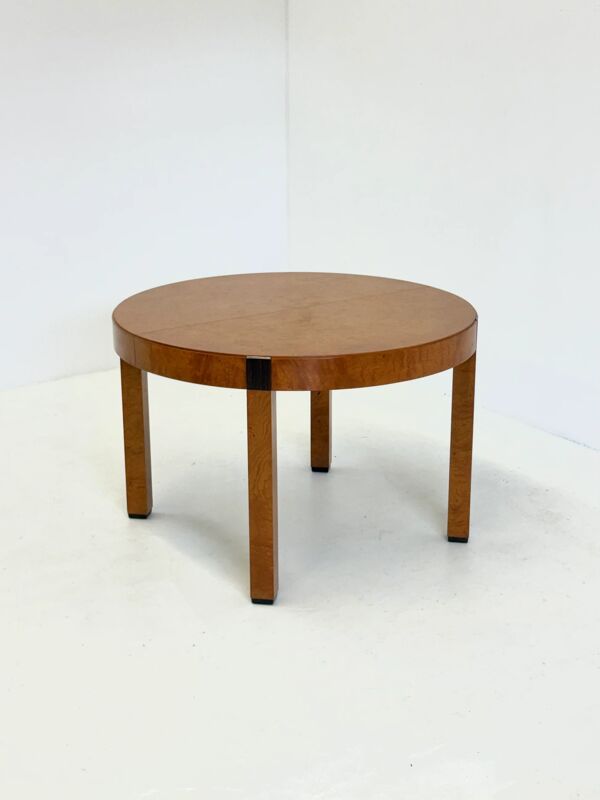 Table à manger ronde en bois de noyer vintage par Grange