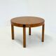 Vintage burl wood round dining table by Grange
