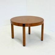 Table à manger ronde en bois de noyer vintage par Grange