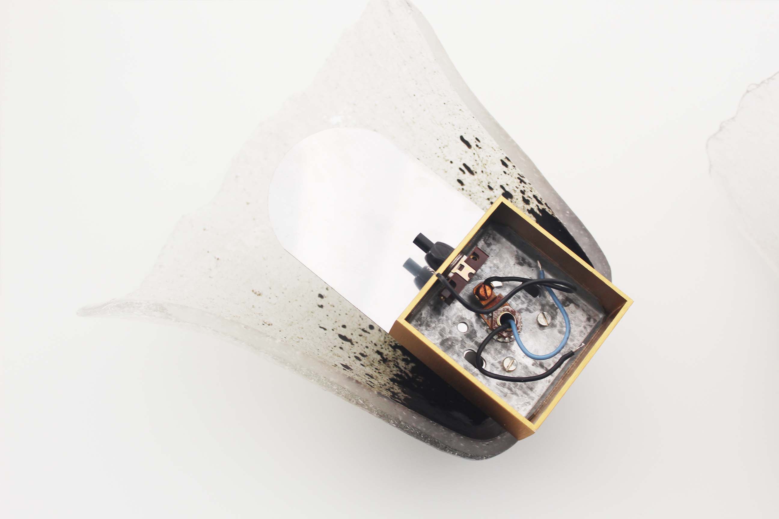 Paire d’appliques murales en verre de murano « Shell » par Peill & Putzler