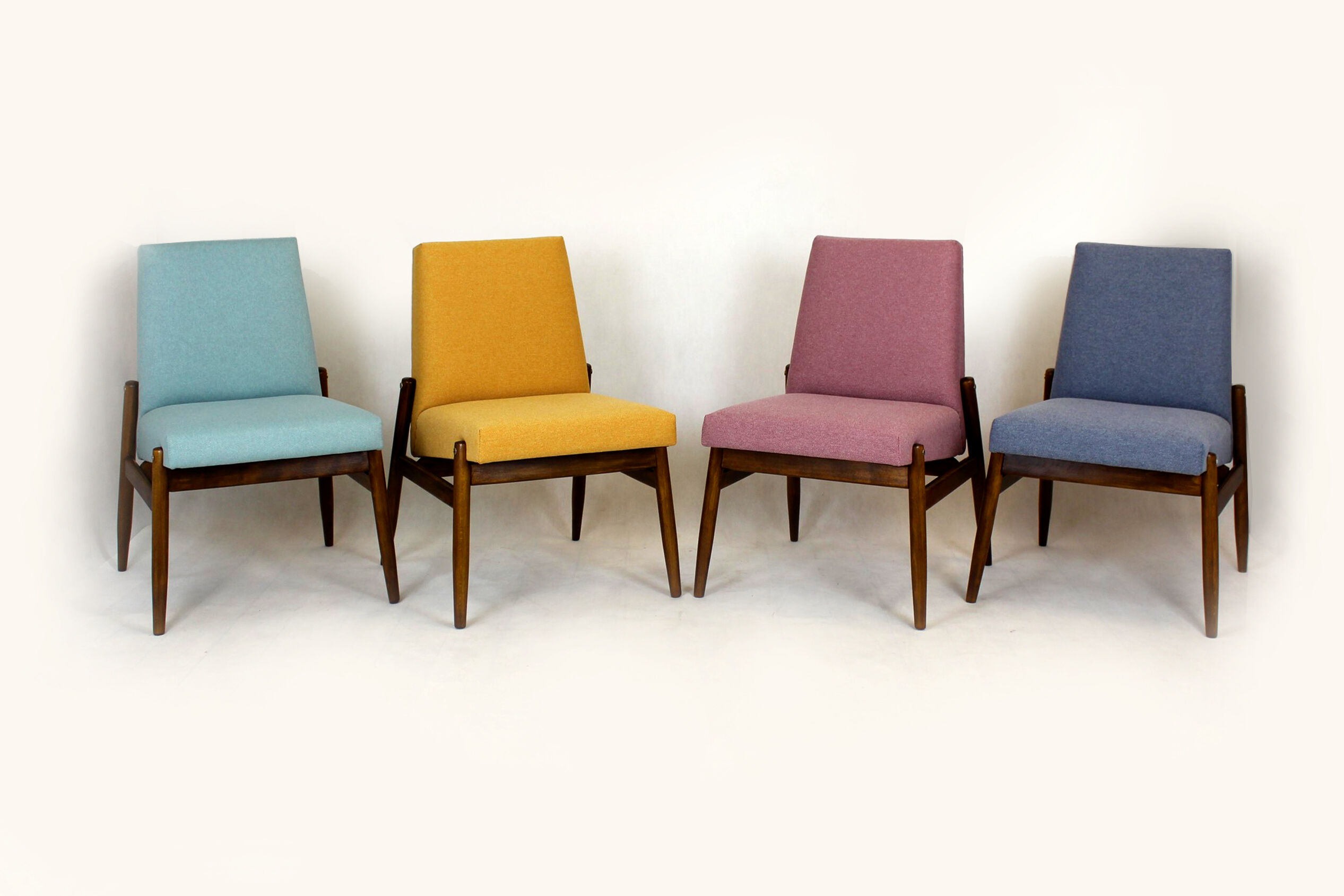 Beech Chairs from Zamojskie Fabryki Mebli, 1960s, Set of 4