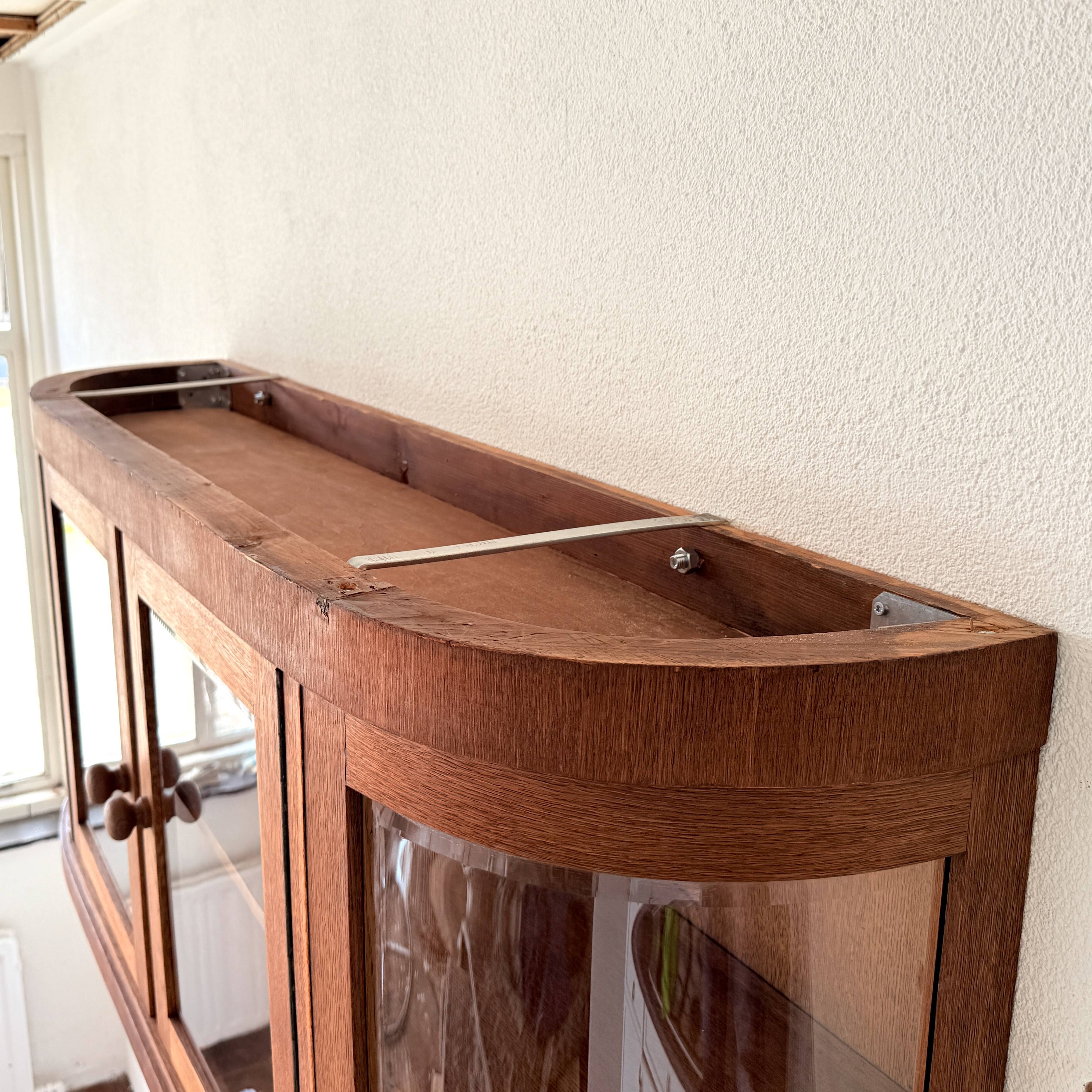 Elegant Art Deco-style hanging display cabinet