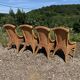 Ensemble de 4 fauteuils en rotin et bambou