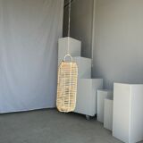 Small lantern-shaped rattan suspension H35 D15