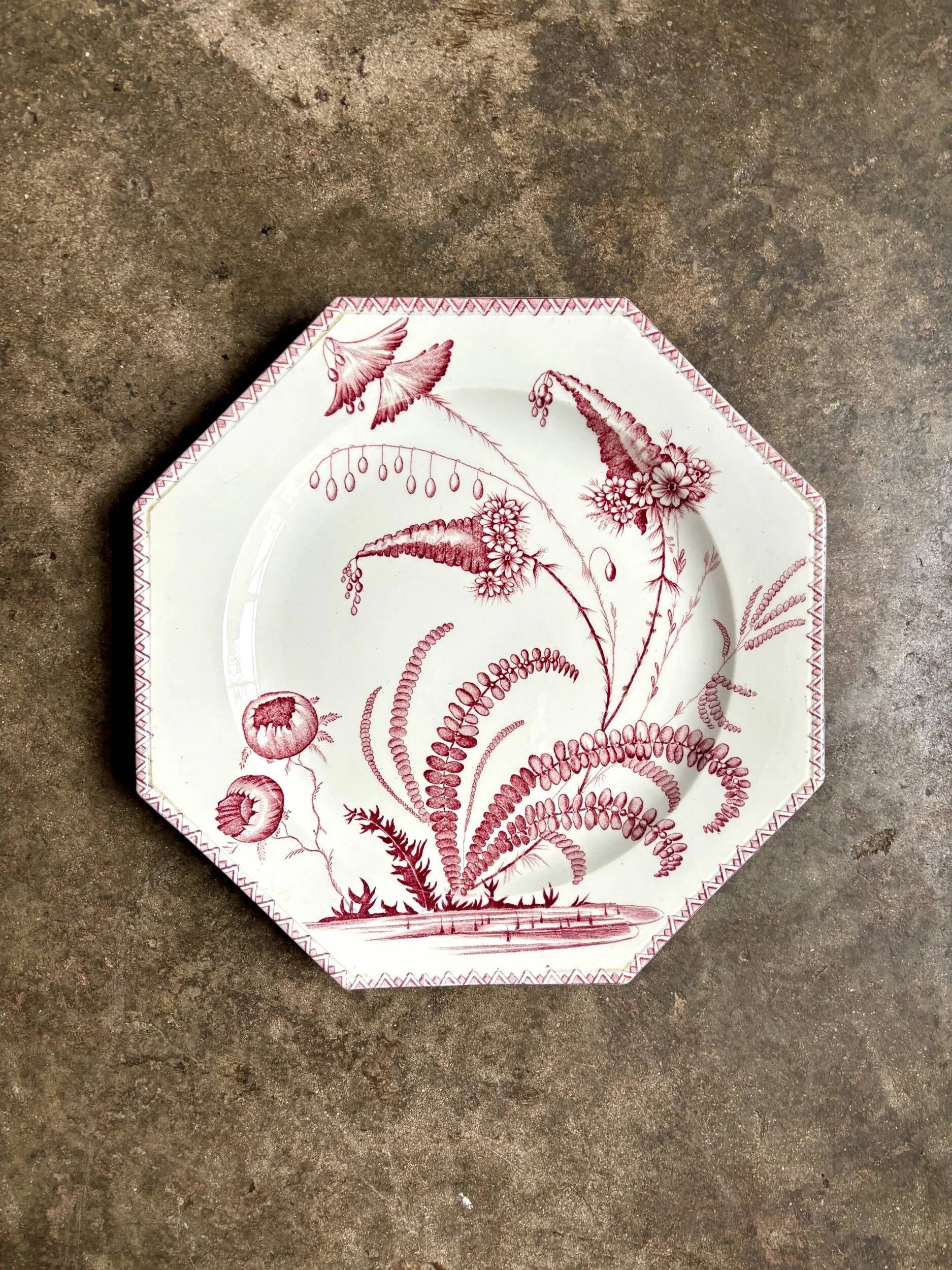 Small earthenware dish from Clairefontaine, "Indiana" service.
