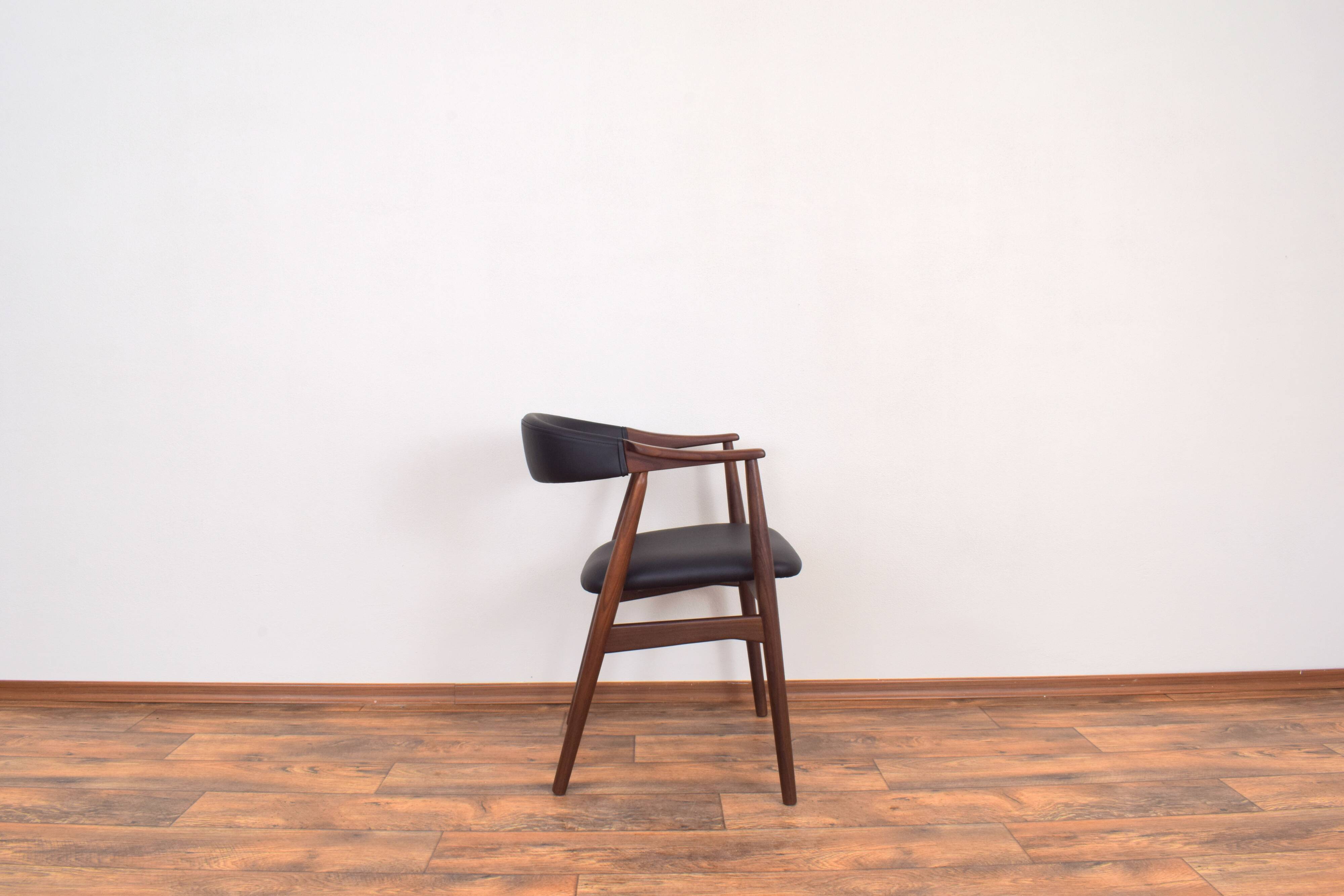Danish Teak & Leather Armchair by Th. Harlev for Farstrup Møbler