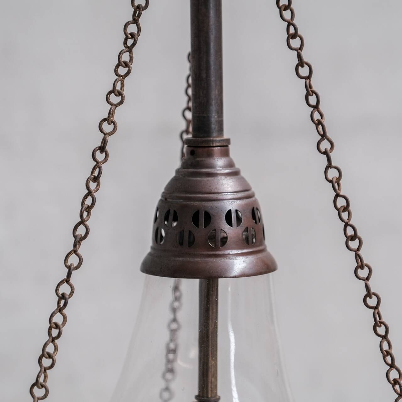 Two Tone Large Antique Pendant Light