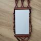 Miroir bohème vintage en perles de bois
