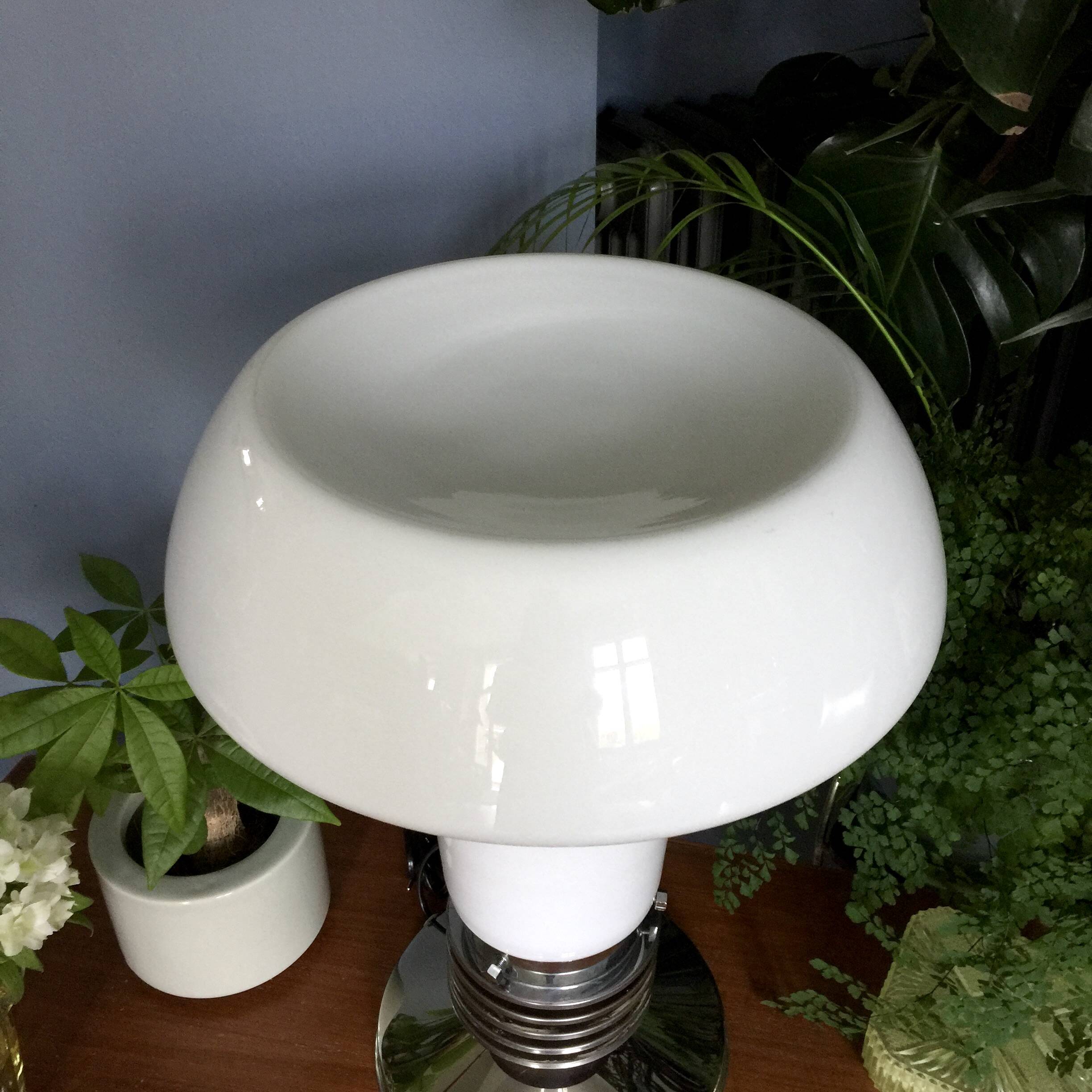 Large Murano glass and chrome lamp