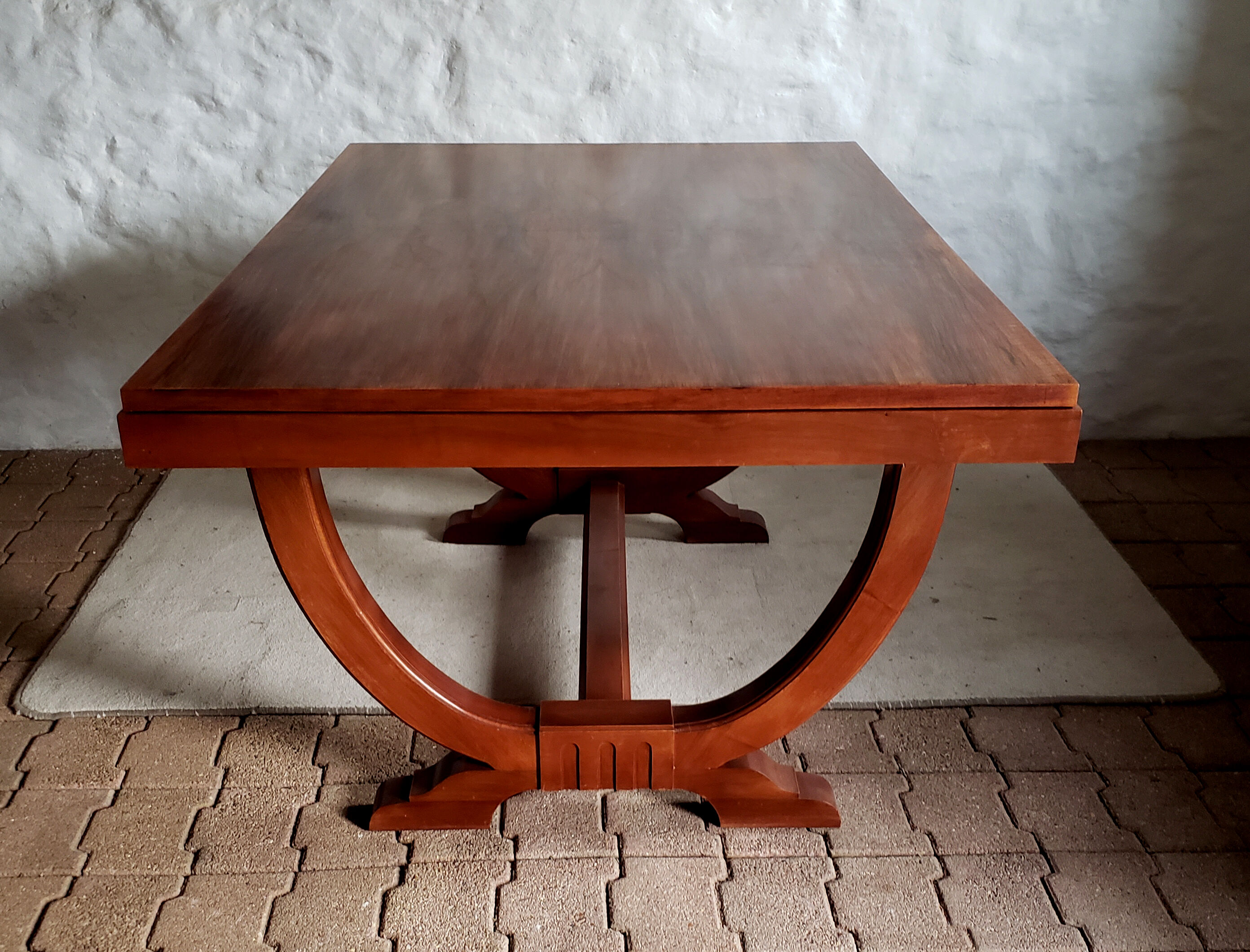 Walnut art-deco table