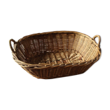 Oval basket wicker basket two handles