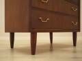 Danish teak chest of drawers with six drawers and lockable top drawer, 1960s