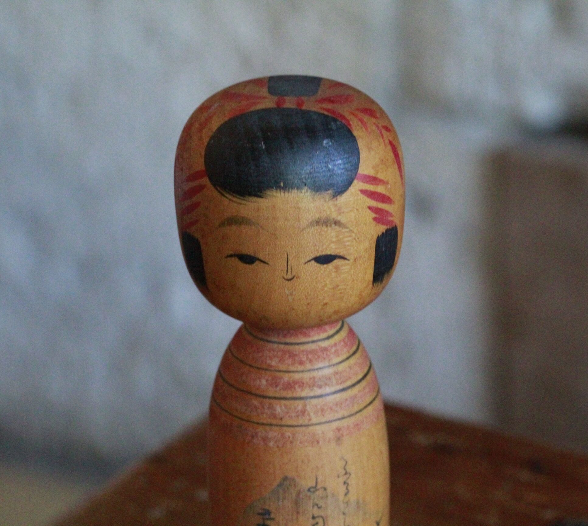 Old wooden kokeshi