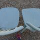 Set de 4 chaises bleu dépareillées