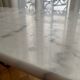White marble bistro table