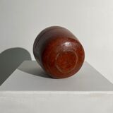 Brutalist ochre terracotta pot