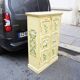 Old Small Hand Painted Wooden Cabinet