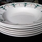 Set of 6 Art Deco plates in Lunéville porcelain model SUCCAO