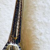 Set of 6 lobster forks and tongs, silver plated metal by Silea, circa 70