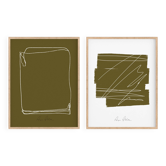 Pair of giclee prints, abstract wall art set of two, 50x70cm