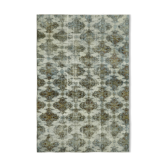 Tapis bleu anatolien antique noué à la main des années 1970 198 cm x 292 cm