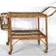 Vintage bamboo bar trolley from 50s. Made in Italy